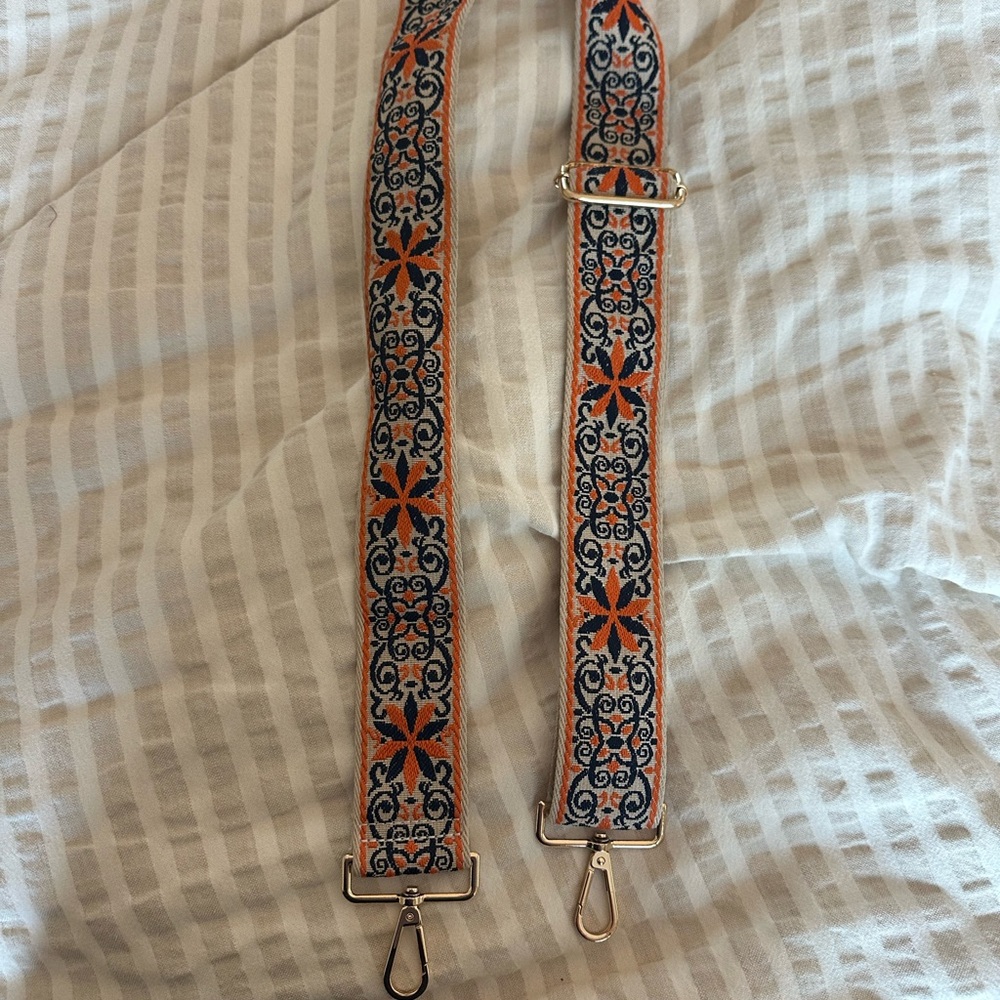 Orange and Blue Patterned Strap